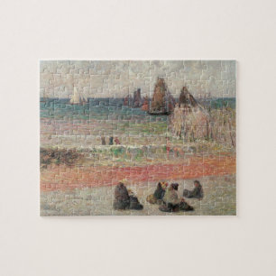 Bathing Dieppe by Paul Gauguin, Vintage Fine Art Jigsaw Puzzle