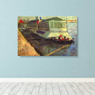 Bathing Float on Seine Asniere by Vincent van Gogh Canvas Print