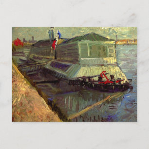 Bathing Float on Seine Asniere by Vincent van Gogh Postcard
