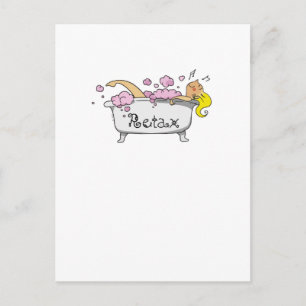 Bathing girl postcard