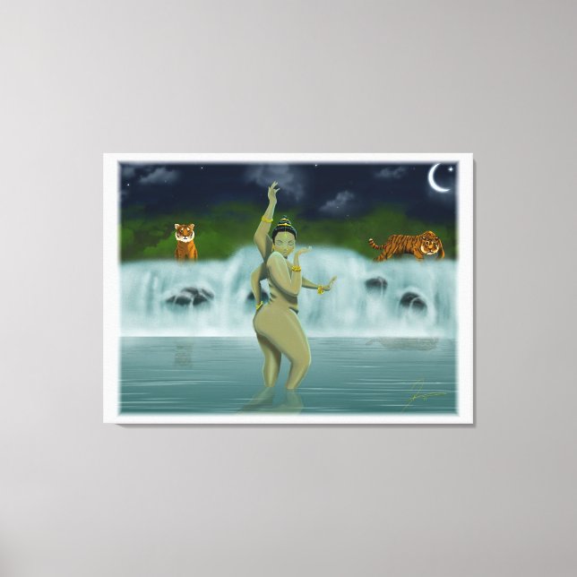 Bathing Goddess Canvas Print (Front)
