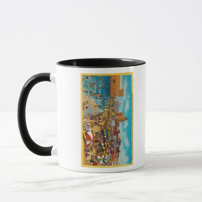Bathing in the Lagoon, Long Beach Mug (Left)