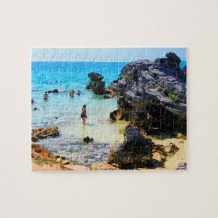 Bathing in the Ocean St. George Bermuda Jigsaw Puzzle