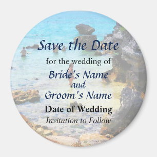 Bathing in the Ocean St. George Save the Date Magnet