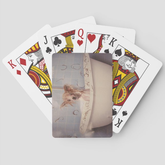 BATHING PUPPY PLAYING CARDS (Back)