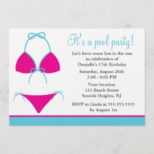 Bathing Suit Party Invitations