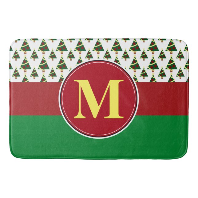 Bathmat, Custom Monogram Template Bath Mat (Front)
