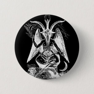 Bathomet (Black And White) 6 Cm Round Badge