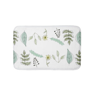 Bathroom Bath Mat - Summer Leaves