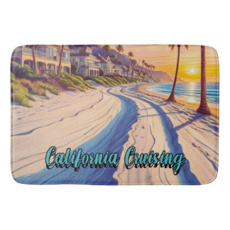 Bathroom beach theme bath mat