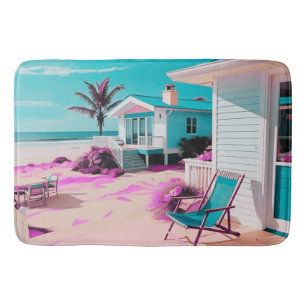 Bathroom beach theme bath mat