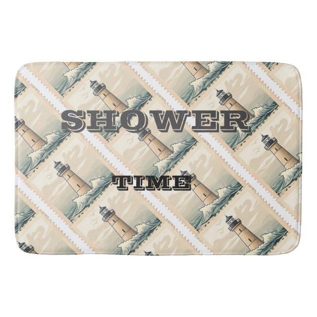 Bathroom beach theme  bath mat (Front)