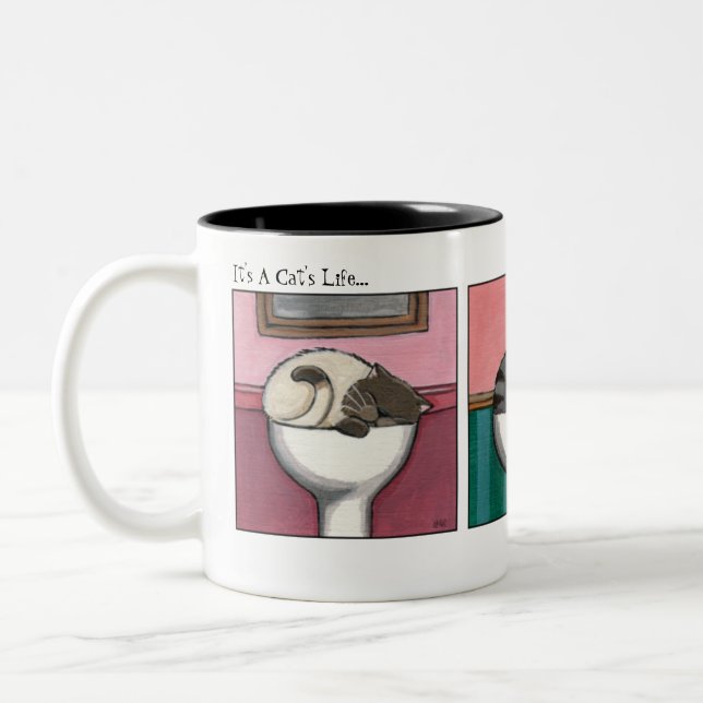Bathroom Bliss v.1 - Cat Mug (Left)