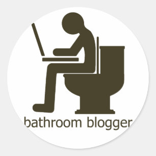 Bathroom Blogger Griege Classic Round Sticker