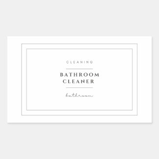Bathroom Cleaner Label Stickers