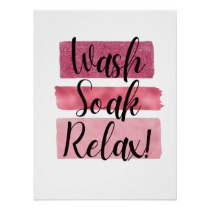 Bathroom decor art pink girl quote