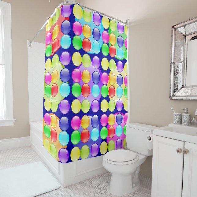 Bathroom Decor Colours - Shower Curtain (In Situ)