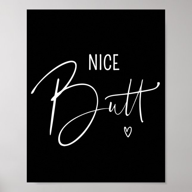 Bathroom Decor Nice Butt Funny Wall Quotes (Front)