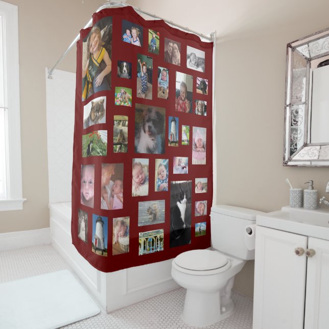 Bathroom Décor | Personalised Photo Shower Curtain (In Situ)