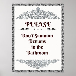 Bathroom Demons Poster
