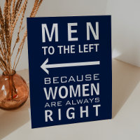 Bathroom Direction Sign Funny Toilet Tabletop Sign