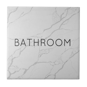 BATHROOM DOOR SIGN TILE 