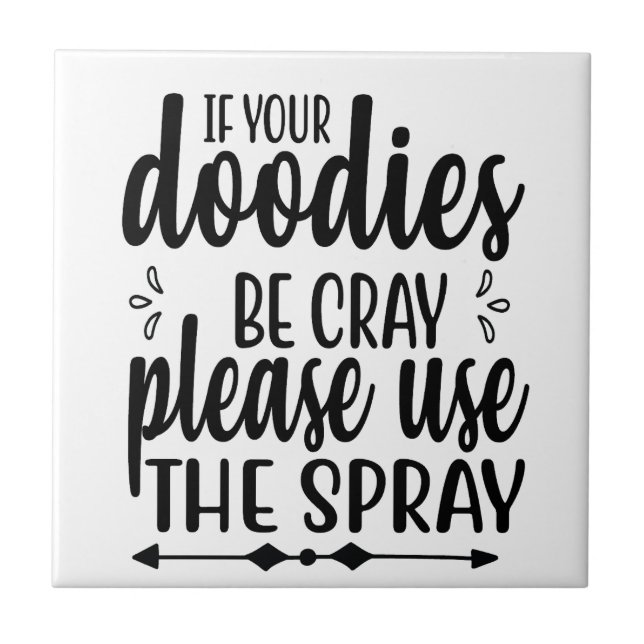 Bathroom Humour Sign, Toilet Humour  Ceramic Tile (Front)