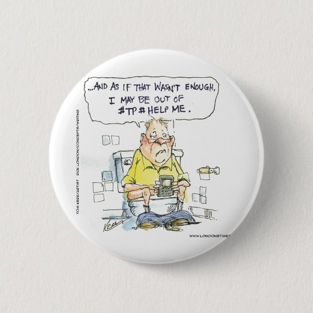 Bathroom Not 4 Social Networking Funny Tees & Gift 6 Cm Round Badge (Front)