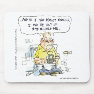 Bathroom Not 4 Social Networking Funny Tees & Gift Mouse Mat