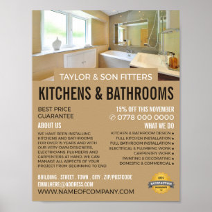 Bathroom Portrait, Kitchen & Bathroom Fitter Poster