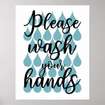 Bathroom poster, Please wash your hands