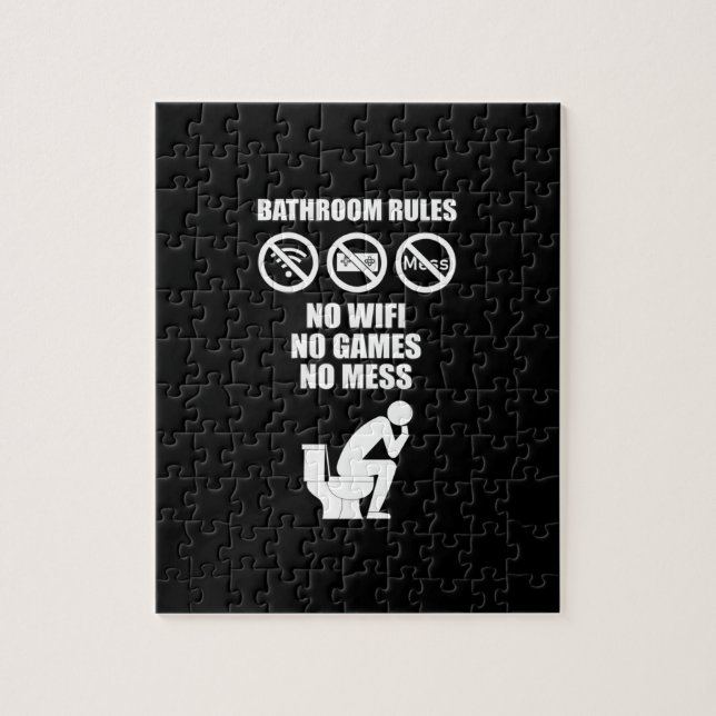 Bathroom Rules Jigsaw Puzzle (Vertical)