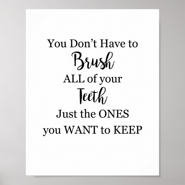 Bathroom Sign Brush your Teeth (Front)