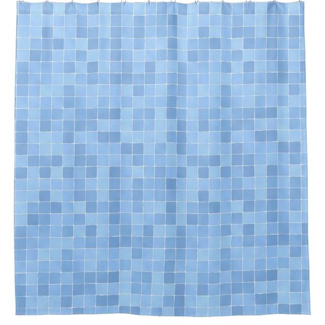 Bathroom tiles shower curtain (Front)