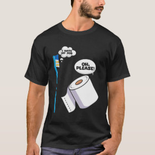 Bathroom Toilet Brush Toilet Paper Restroom Poopin T-Shirt