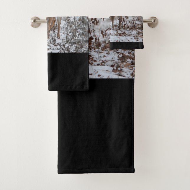 Bathroom Towel Set 3 piece-Wildlife-Deer (Insitu)