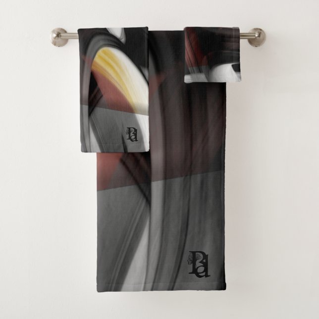Bathroom Towel Set Abstract Trend Interior Decor  (Insitu)
