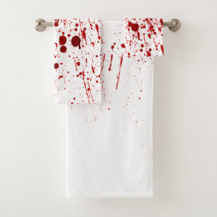 Bathroom Towel Set Blood Splatter Vampire Gothic
