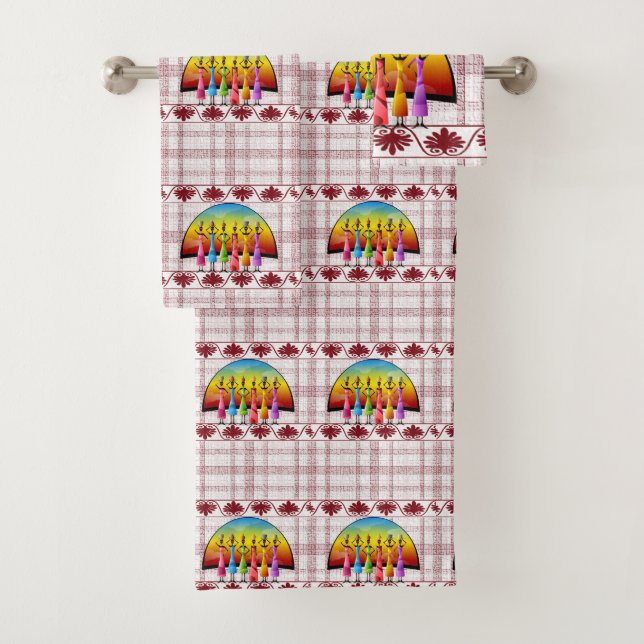 Bathroom Towel Sets African (Insitu)