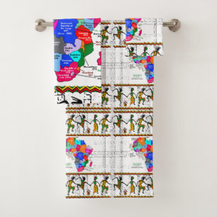 Bathroom Towel Sets African Map