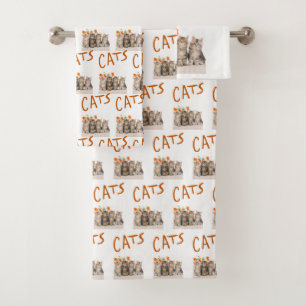 Bathroom Towel Sets Cats