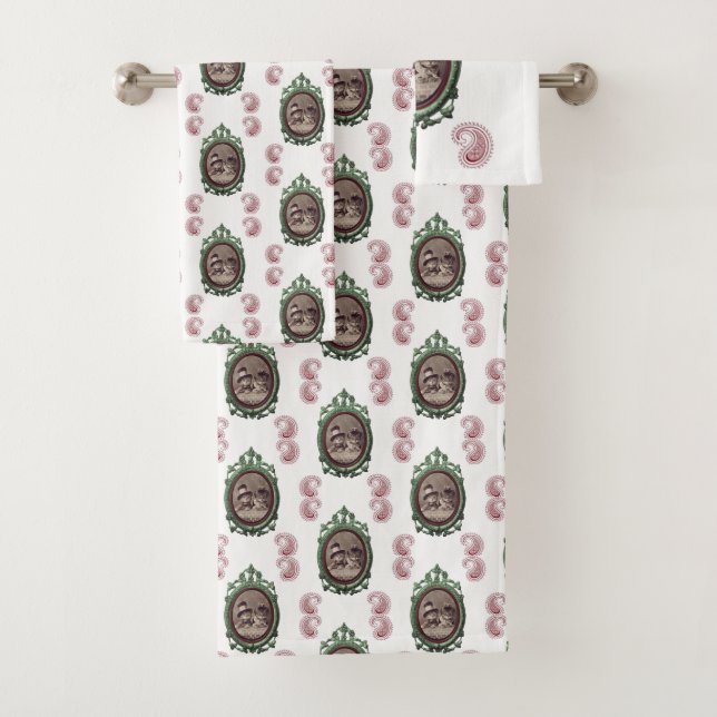 Bathroom Towel Sets Cats (Insitu)