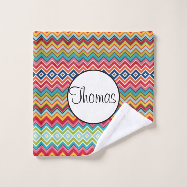 Bathroom Towel Sets Chevron (Wash Cloth)