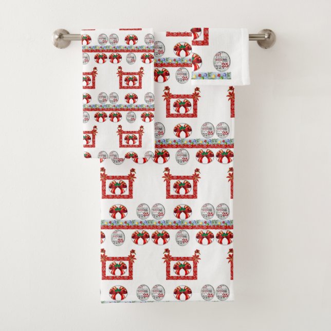 Bathroom Towel Sets Christmas (Insitu)