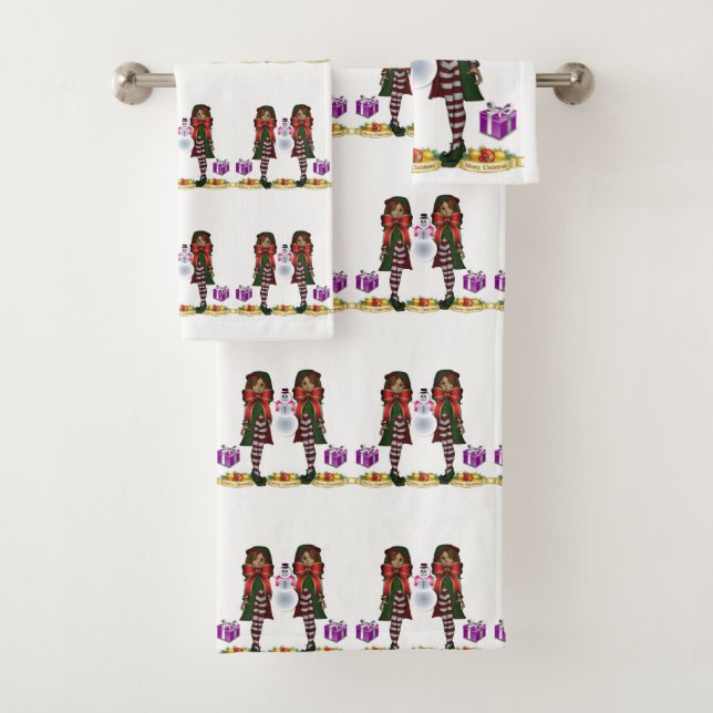 Bathroom Towel Sets Christmas (Insitu)