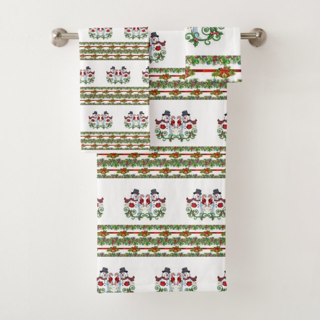 Bathroom Towel Sets Christmas (Insitu)