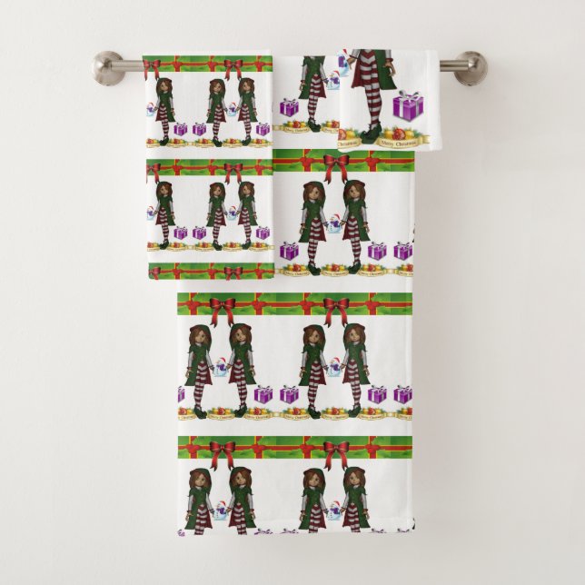 Bathroom Towel Sets Christmas (Insitu)