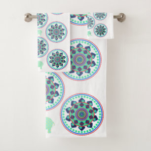 Bathroom Towel Sets Elephant Mandala
