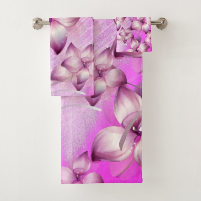 Bathroom Towel Sets Floral (Insitu)