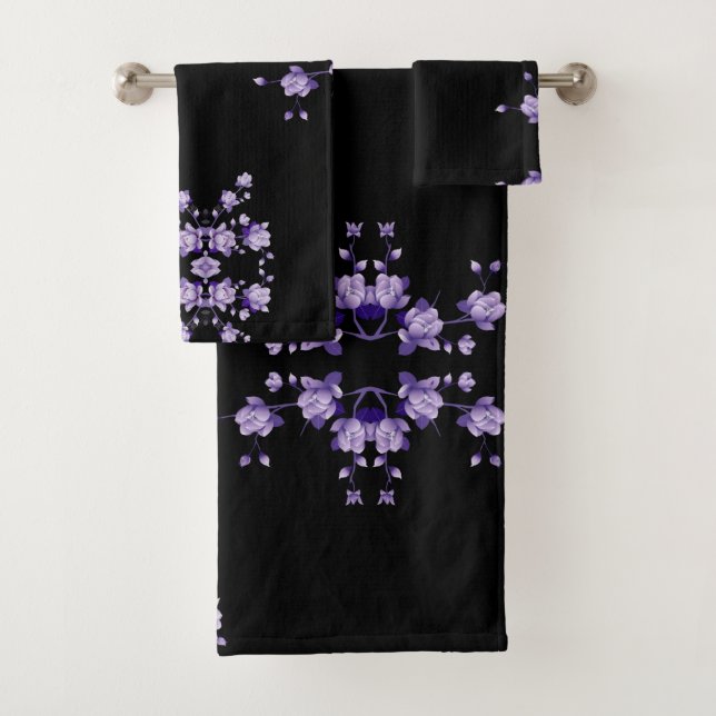 Bathroom Towel Sets Floral (Insitu)